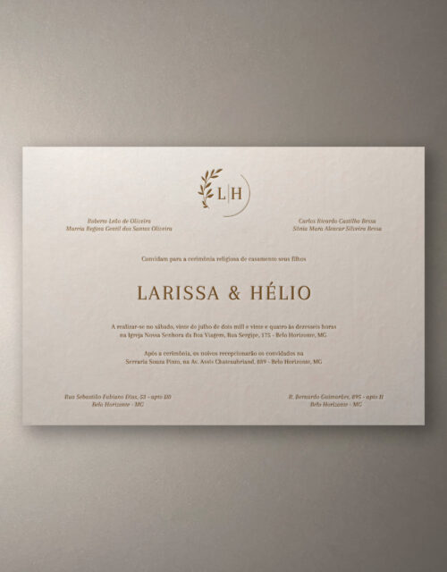 Convite de casamento Larissa