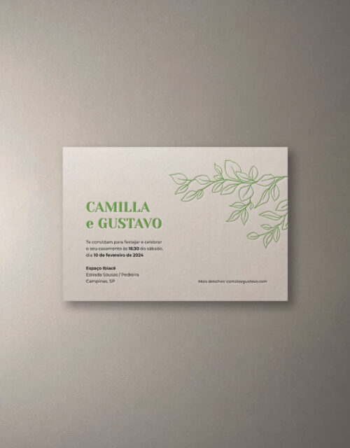 Convite de casamento Camilla