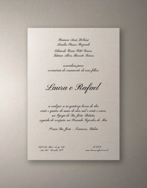 Convite de casamento Laura