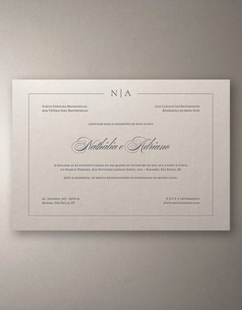 Convite de casamento Nathália