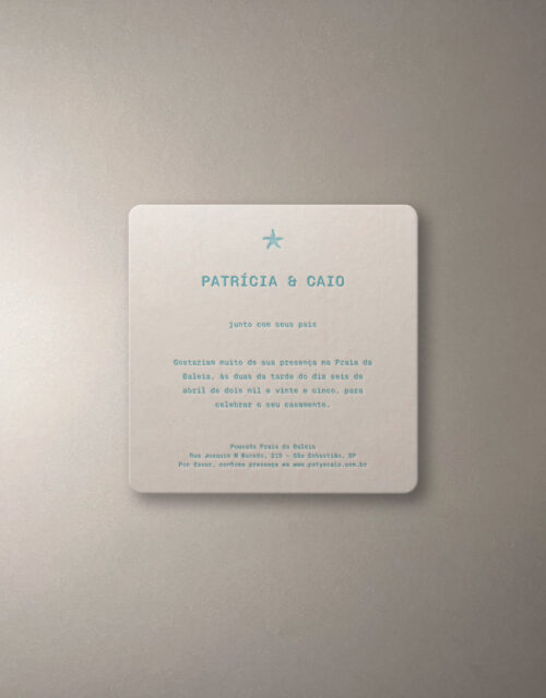Convite de casamento Patrícia